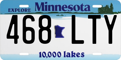 MN license plate 468LTY