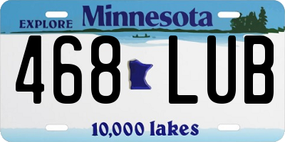 MN license plate 468LUB