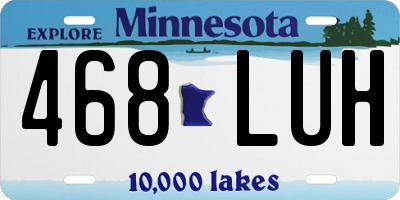 MN license plate 468LUH
