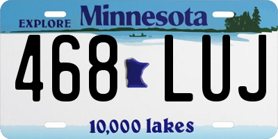 MN license plate 468LUJ