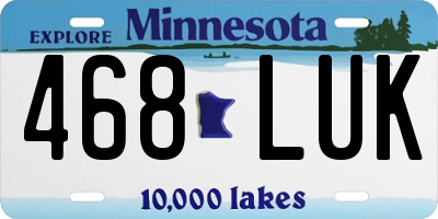 MN license plate 468LUK