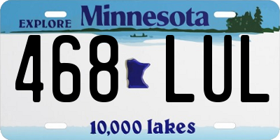 MN license plate 468LUL