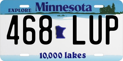 MN license plate 468LUP