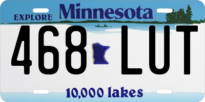 MN license plate 468LUT