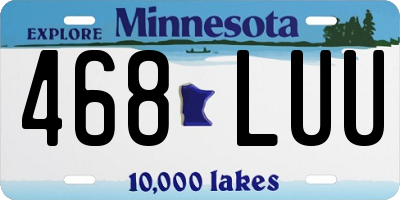 MN license plate 468LUU