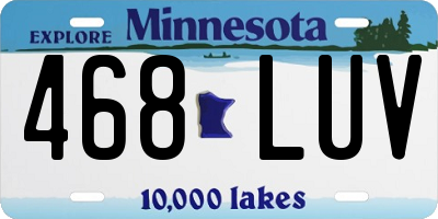 MN license plate 468LUV