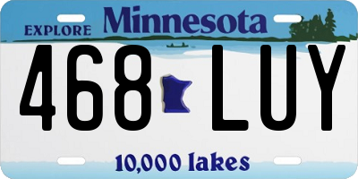 MN license plate 468LUY