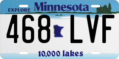 MN license plate 468LVF