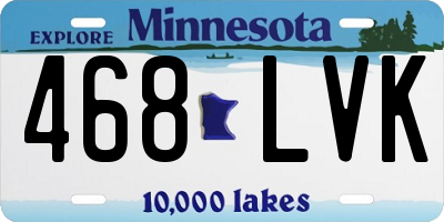 MN license plate 468LVK