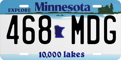 MN license plate 468MDG