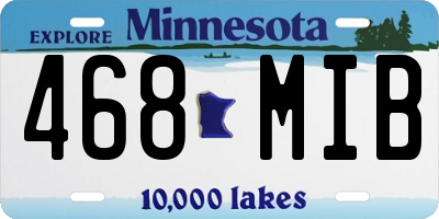 MN license plate 468MIB