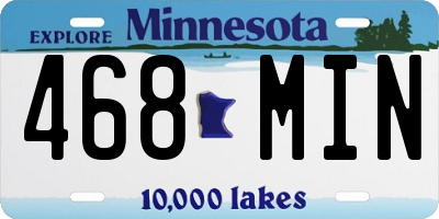 MN license plate 468MIN