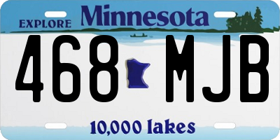 MN license plate 468MJB