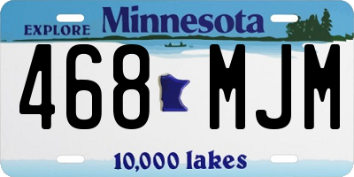 MN license plate 468MJM