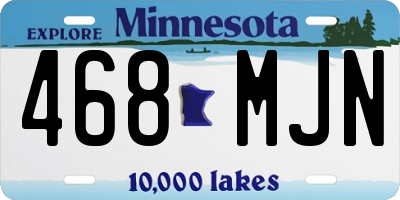 MN license plate 468MJN