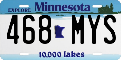 MN license plate 468MYS