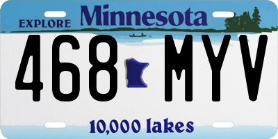 MN license plate 468MYV