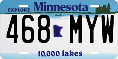 MN license plate 468MYW