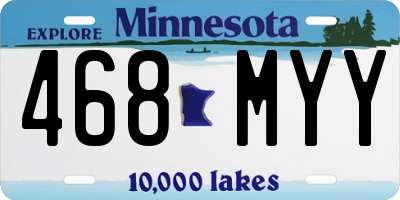 MN license plate 468MYY