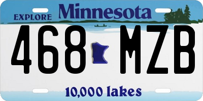 MN license plate 468MZB