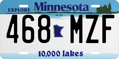 MN license plate 468MZF
