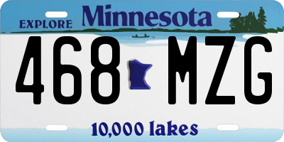 MN license plate 468MZG