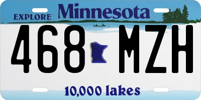 MN license plate 468MZH