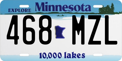 MN license plate 468MZL