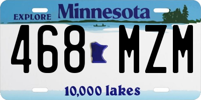 MN license plate 468MZM