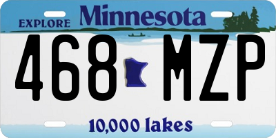 MN license plate 468MZP