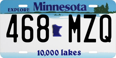 MN license plate 468MZQ