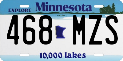 MN license plate 468MZS