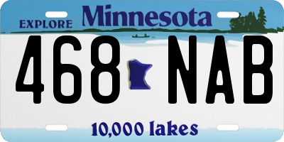 MN license plate 468NAB