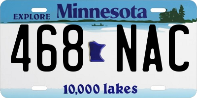 MN license plate 468NAC