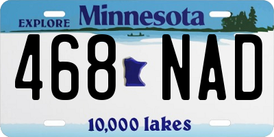 MN license plate 468NAD