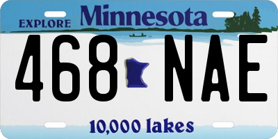MN license plate 468NAE