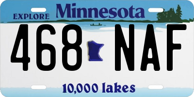MN license plate 468NAF