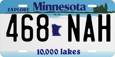 MN license plate 468NAH