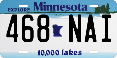 MN license plate 468NAI