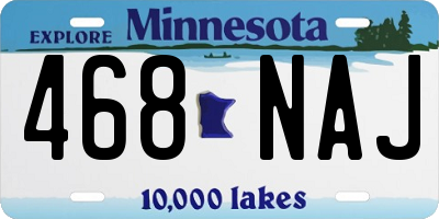 MN license plate 468NAJ