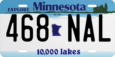MN license plate 468NAL