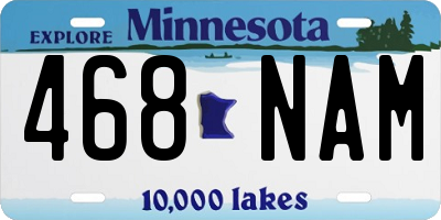 MN license plate 468NAM
