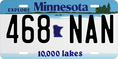 MN license plate 468NAN