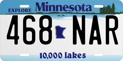 MN license plate 468NAR