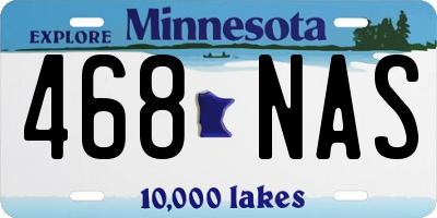 MN license plate 468NAS