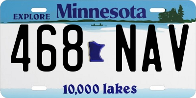 MN license plate 468NAV