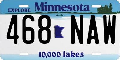MN license plate 468NAW