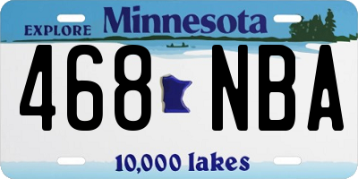 MN license plate 468NBA