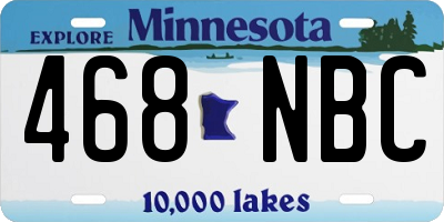 MN license plate 468NBC