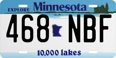 MN license plate 468NBF